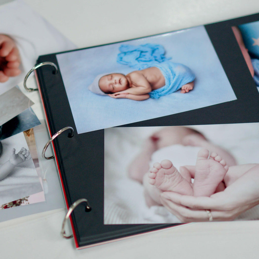 Fotoalbum Baby personalisiert mit Gravur - Gästebuch für Babyparty aus Holz - Teddybär - Image 4