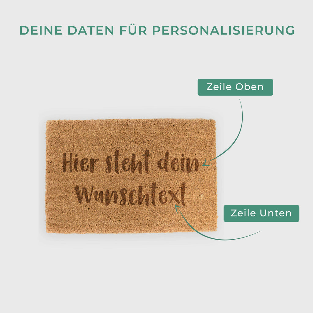 Fußmatte Personalisiert mit Namen - Wuschtext & Wunschname - ca. 60 x 40 cm, rutschfest & waschbar - Image 3