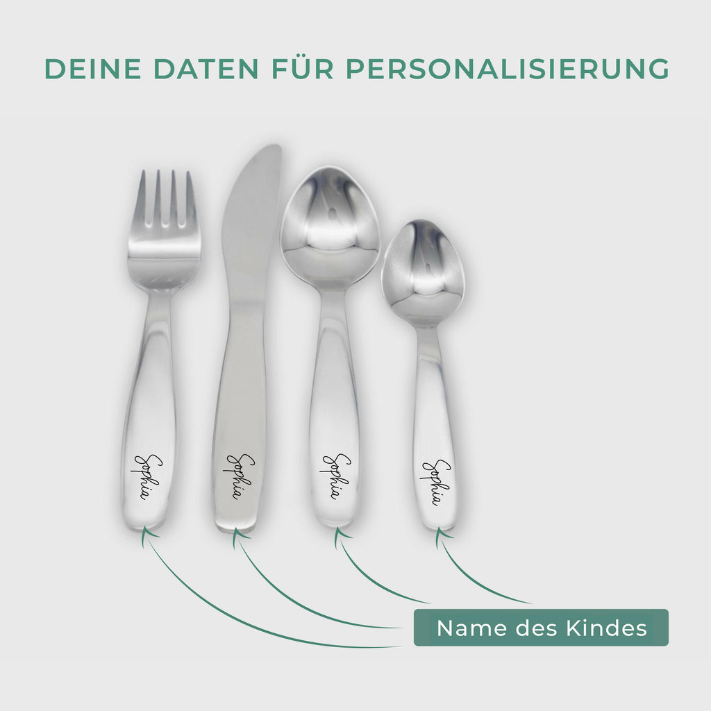 Personalisiertes 4-dinge Kinderbesteck mit Gravur - Niers Motiv - Image 3