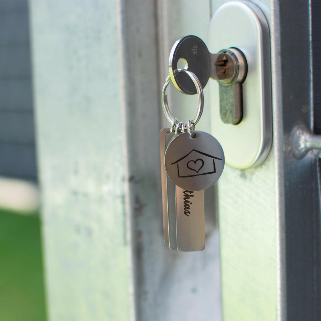 Schlüsselanhänger personalisiert mit Namen & individueller Gravur - Sweet Home - Image 5