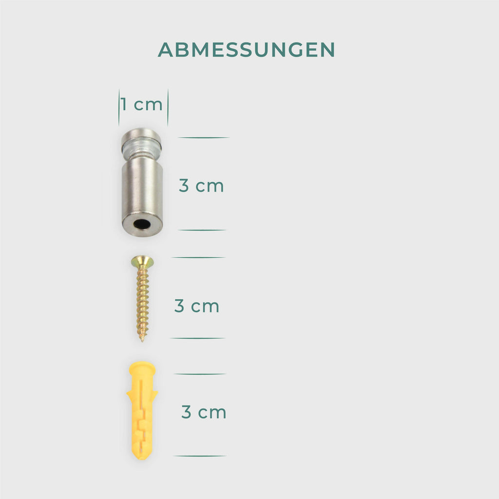 Abstandshalter Wand - 4er-Set - Edelstahl - Silbern - Image 3