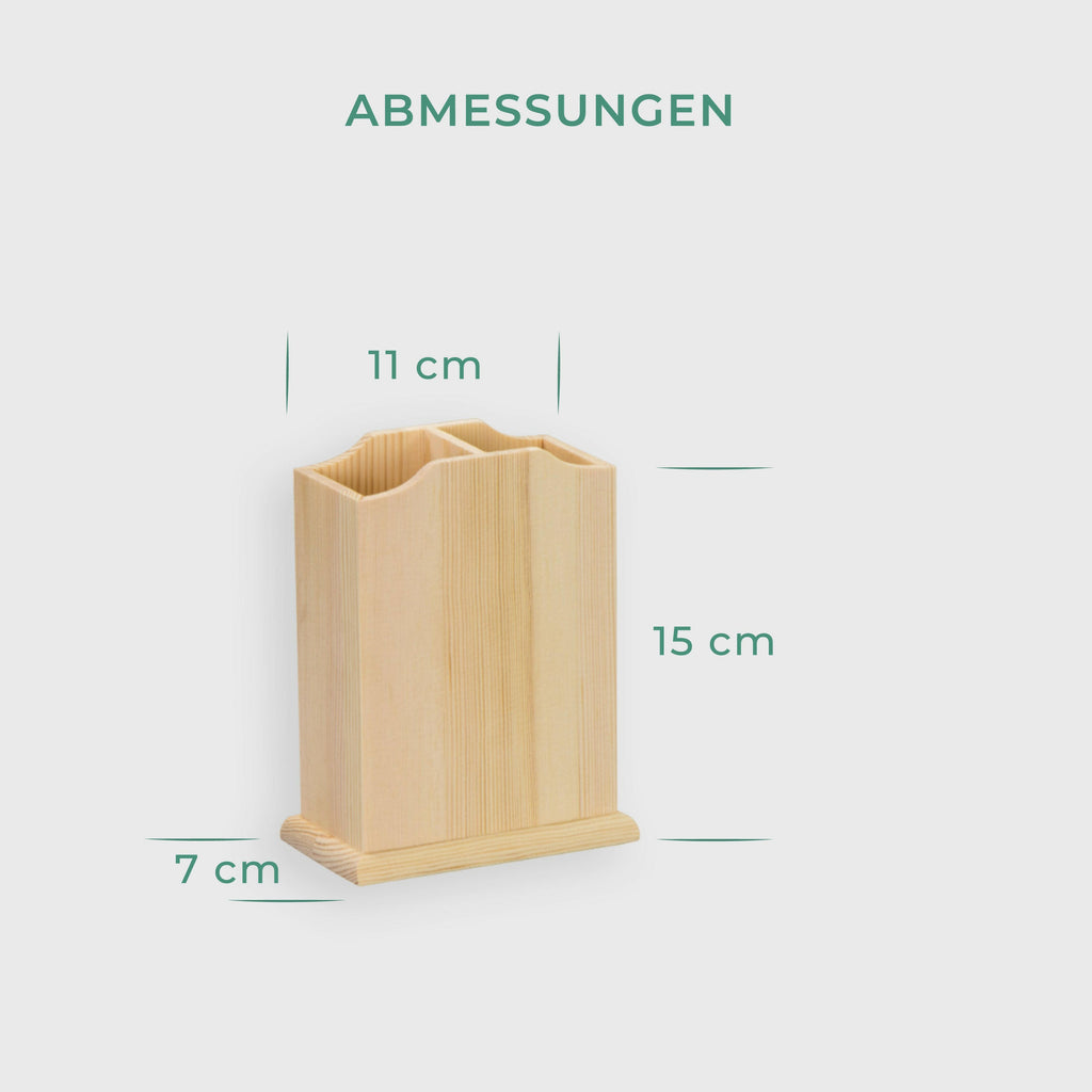 Besteckhalter aus Holz - 2 Fächer - Image 3