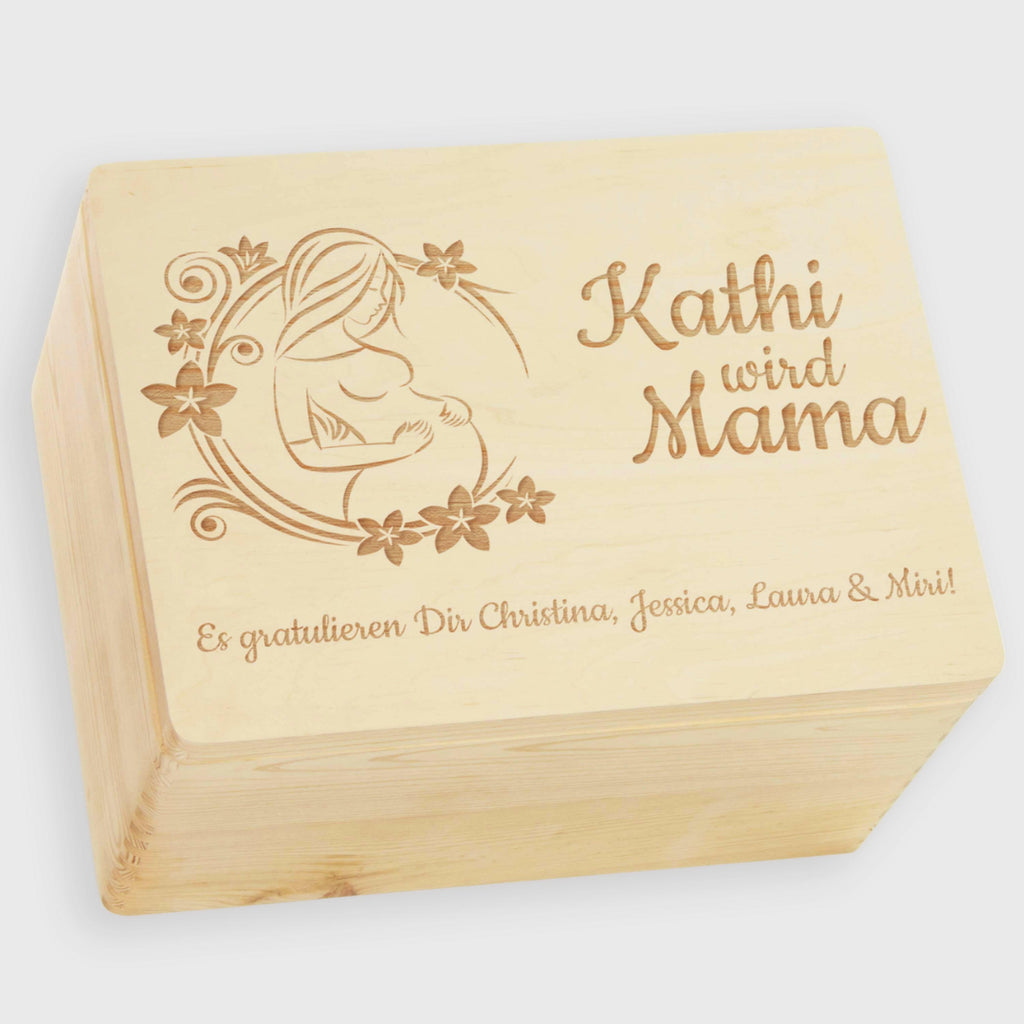 Personalisierte Erinnerungsbox für Werdende Mütter - Geschenk Schwangerschaft - Blumenzauber Du wirst Mama - Image 7