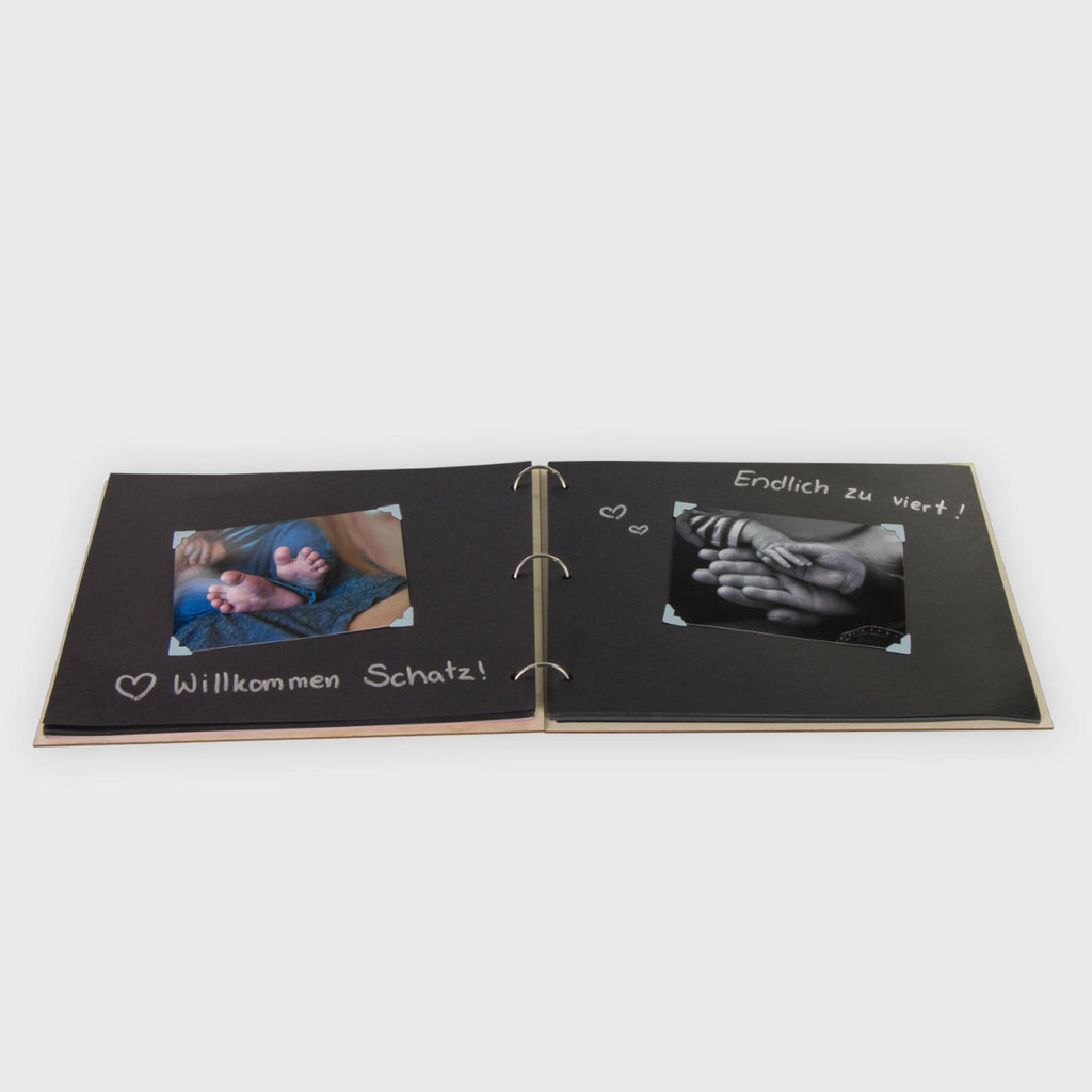 Fotoalbum Baby personalisiert mit Gravur - Gästebuch für Babyparty aus Holz - Teddybär - Image 9