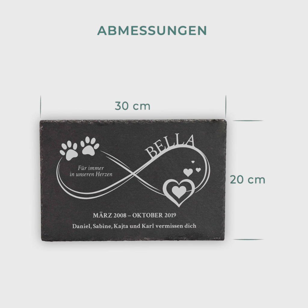 Grabstein für Hund - Personalisiert - Ewig im Herzen Motiv - Image 4