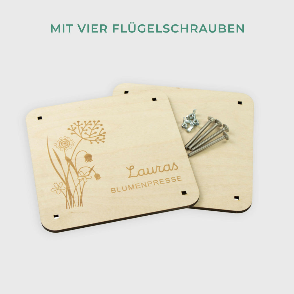 Blumenpresse aus Holz - Personalisiert - Blumen Motiv - Image 5