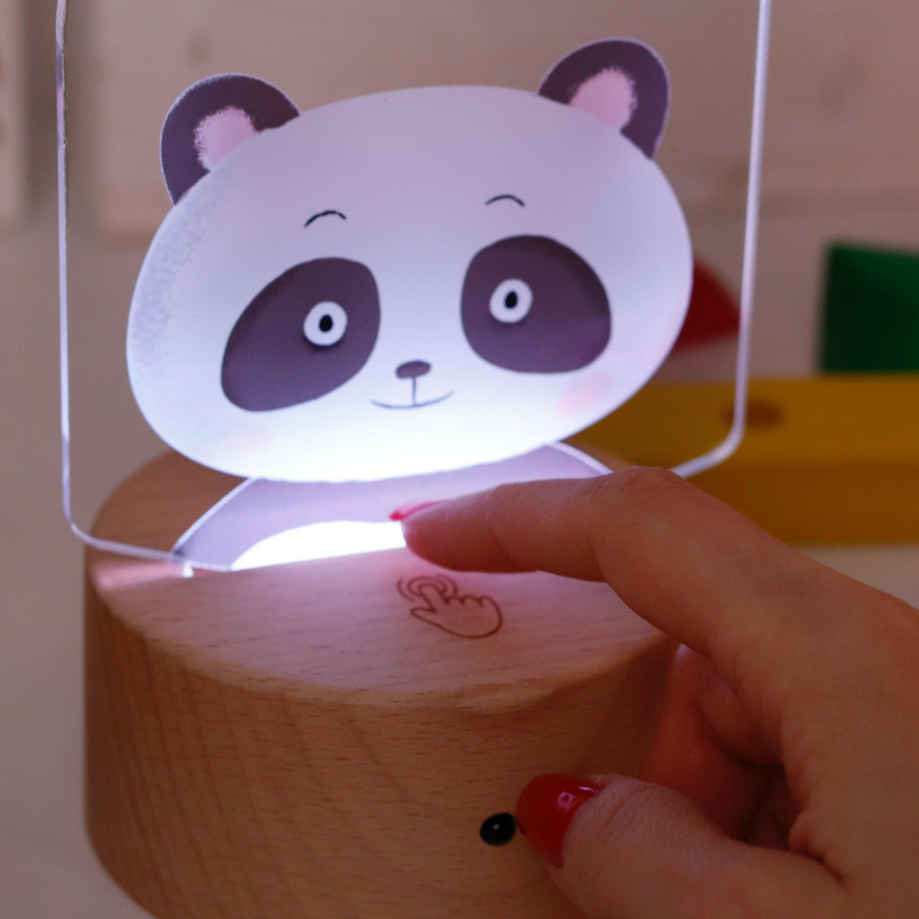 LED Kinder Nachtlicht - Personalisiert - Schlummerlicht Baby mit Namen - Panda 3D Lampe - Image 7