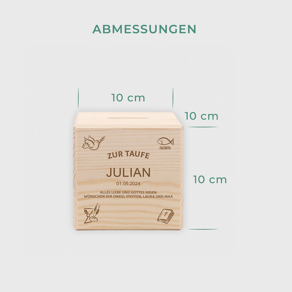 Kinder Spardose Personalisiert mit Namen - Kirchen Symbole, Natur - Image 5