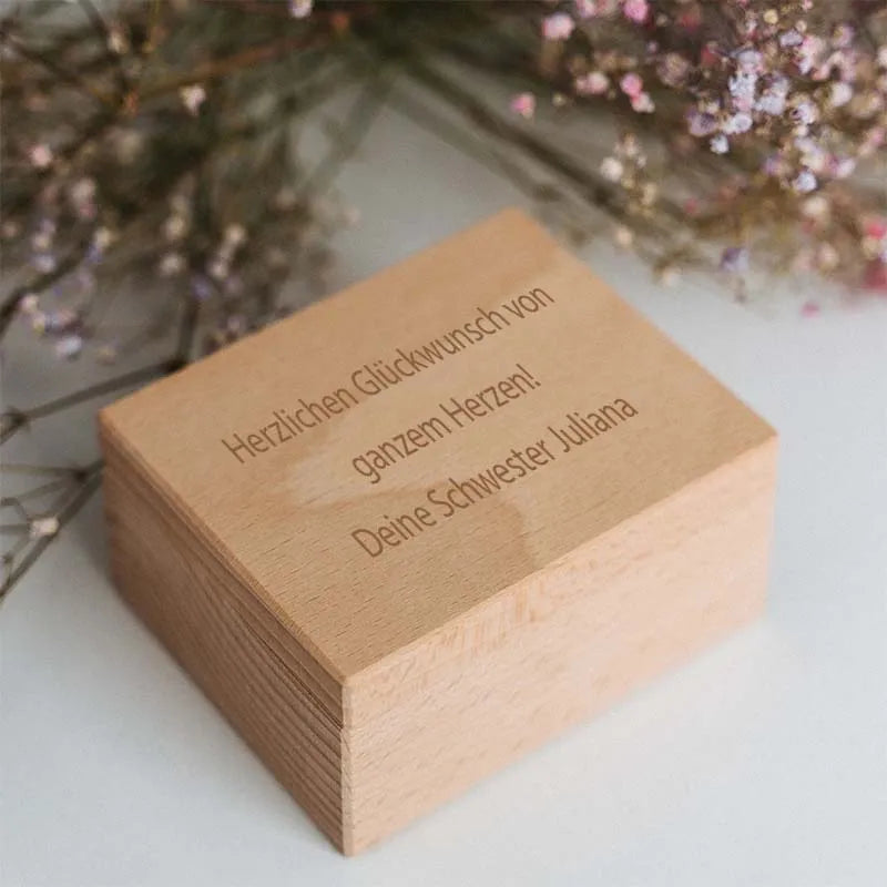 Schmuckkästchen Personalisiert aus Holz - Wunschtext - Image 2