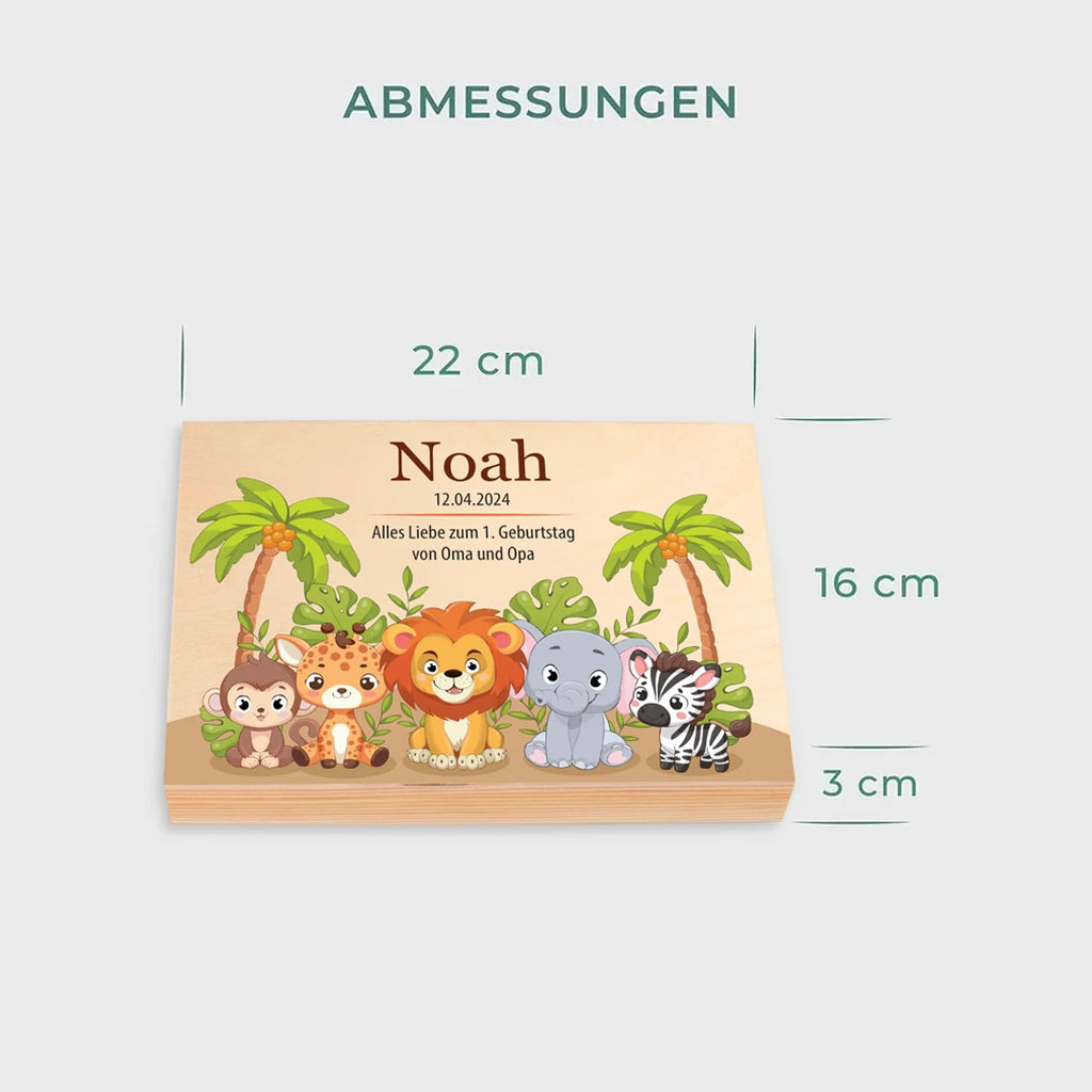 Kinderbesteck personalisiert mit Namen - Besteckset Safari Motiv - Image 5