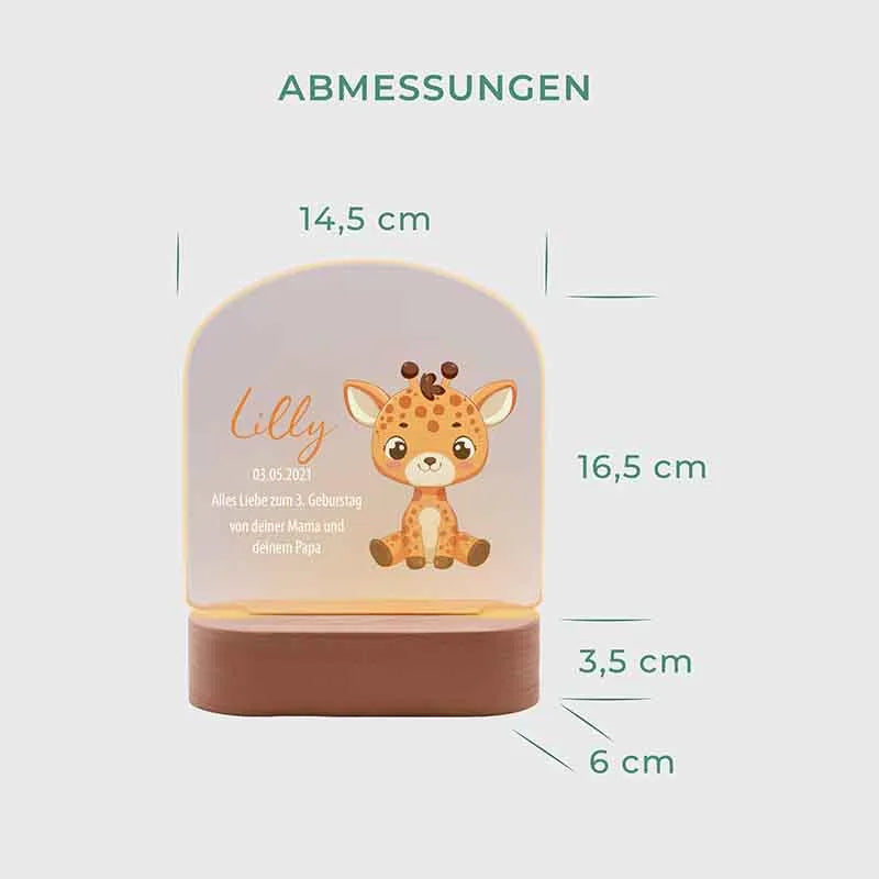 LED Kinder Nachtlicht - Personalisiert mit Namen - Giraffe - Image 5