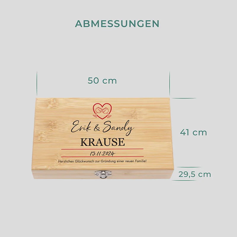 5er Weinzubehörset als Sommelier Set mit Geschenkbox Personalisiert - Liebespaar - Image 5