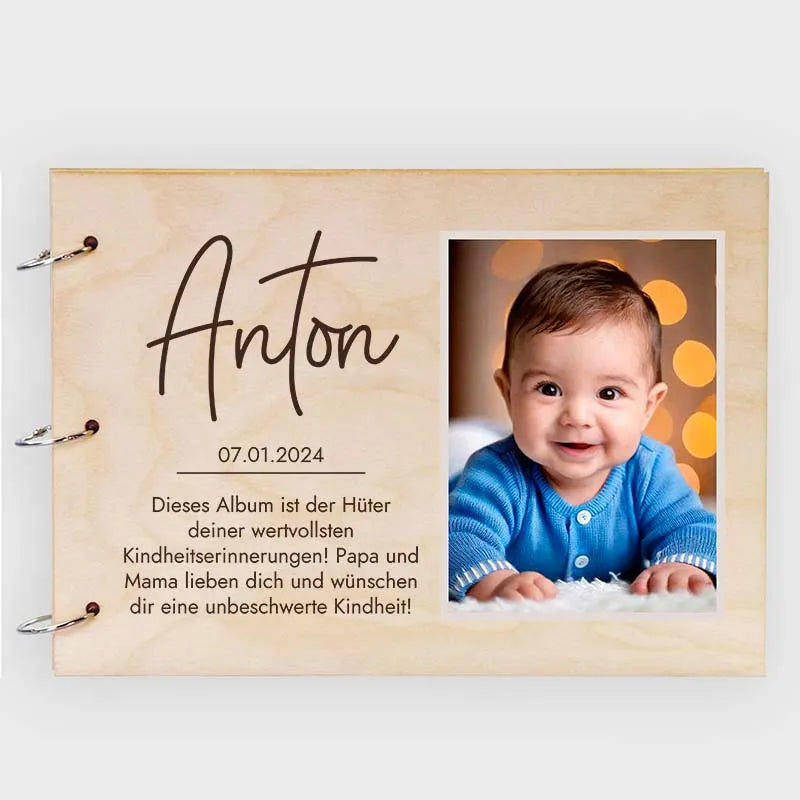 Fotoalbum Baby mit Foto und Namen - Farbfoto - Image 1