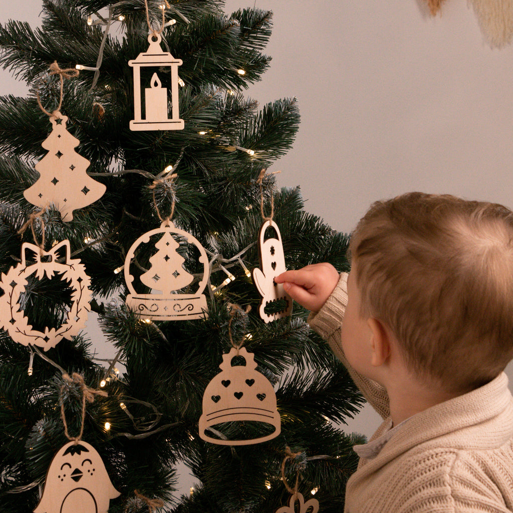 Weihnachtsbaumschmuck-Set aus Holz - Image 5