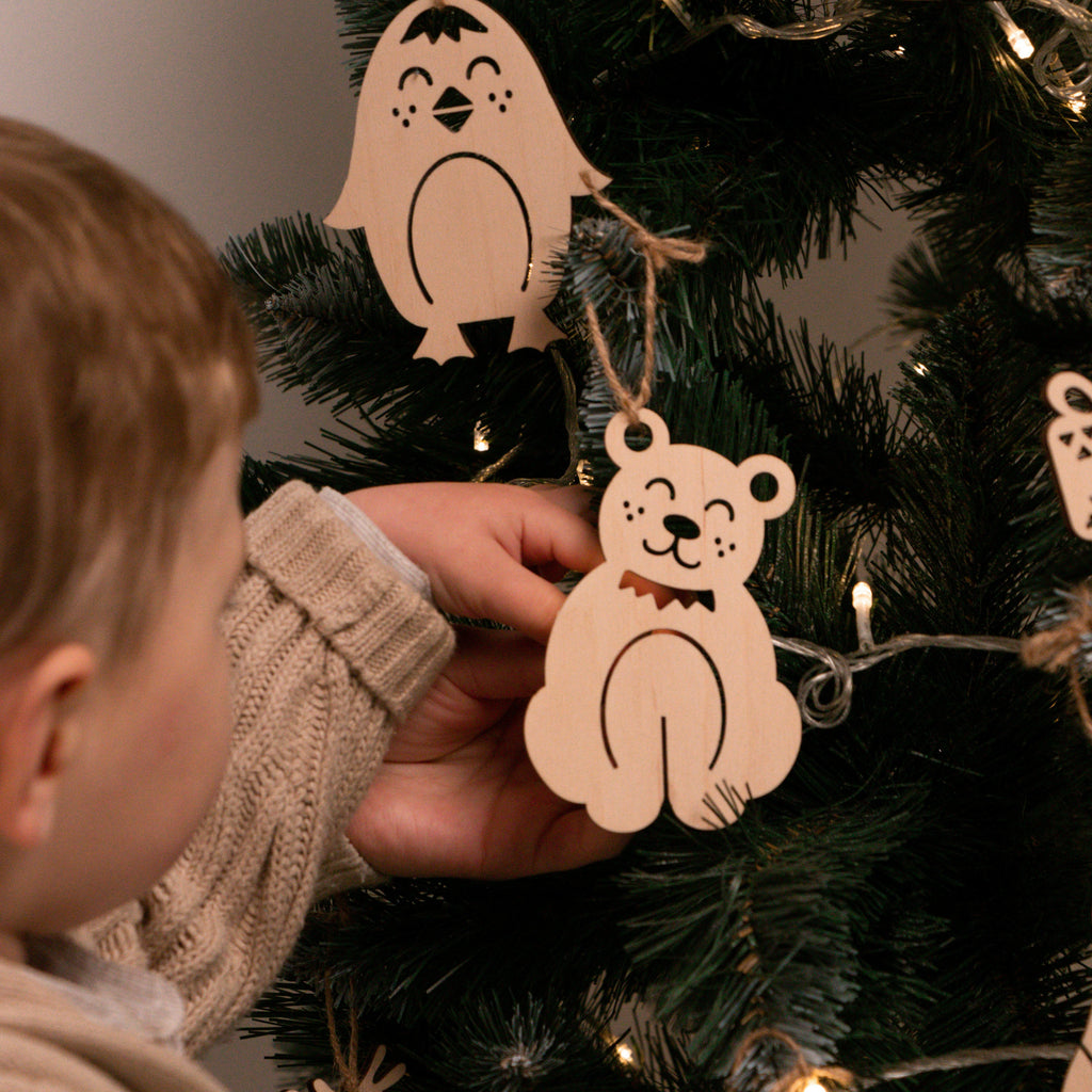 Weihnachtsbaumschmuck-Set aus Holz - Image 7