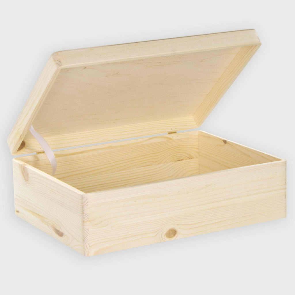 Holzkiste mit Deckel - Natur, unbehandelt, FSC® - Erinnerungsbox Groß & Klein - Größen S - Image 14