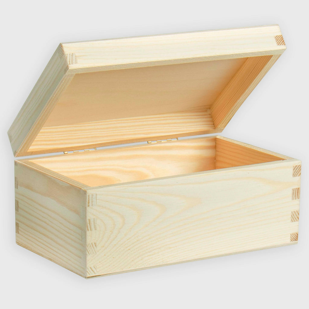 Holzkiste mit Deckel - Natur, unbehandelt, FSC® - Erinnerungsbox Groß & Klein - Größen S - Image 13