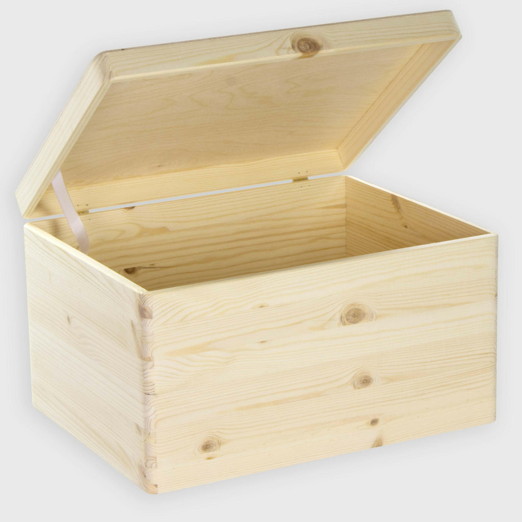 Holzkiste mit Deckel - Natur, unbehandelt, FSC® - Erinnerungsbox Groß & Klein - Größen S - Image 15