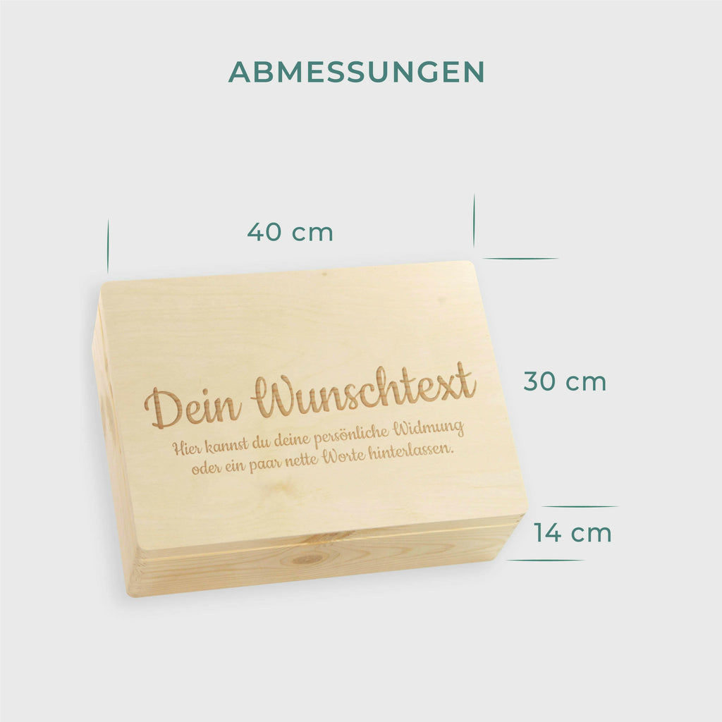 Erinnerungsbox Personalisiert mit Wunschtext Gravur - Geschenkkiste & Holzbox - Natur - Image 7