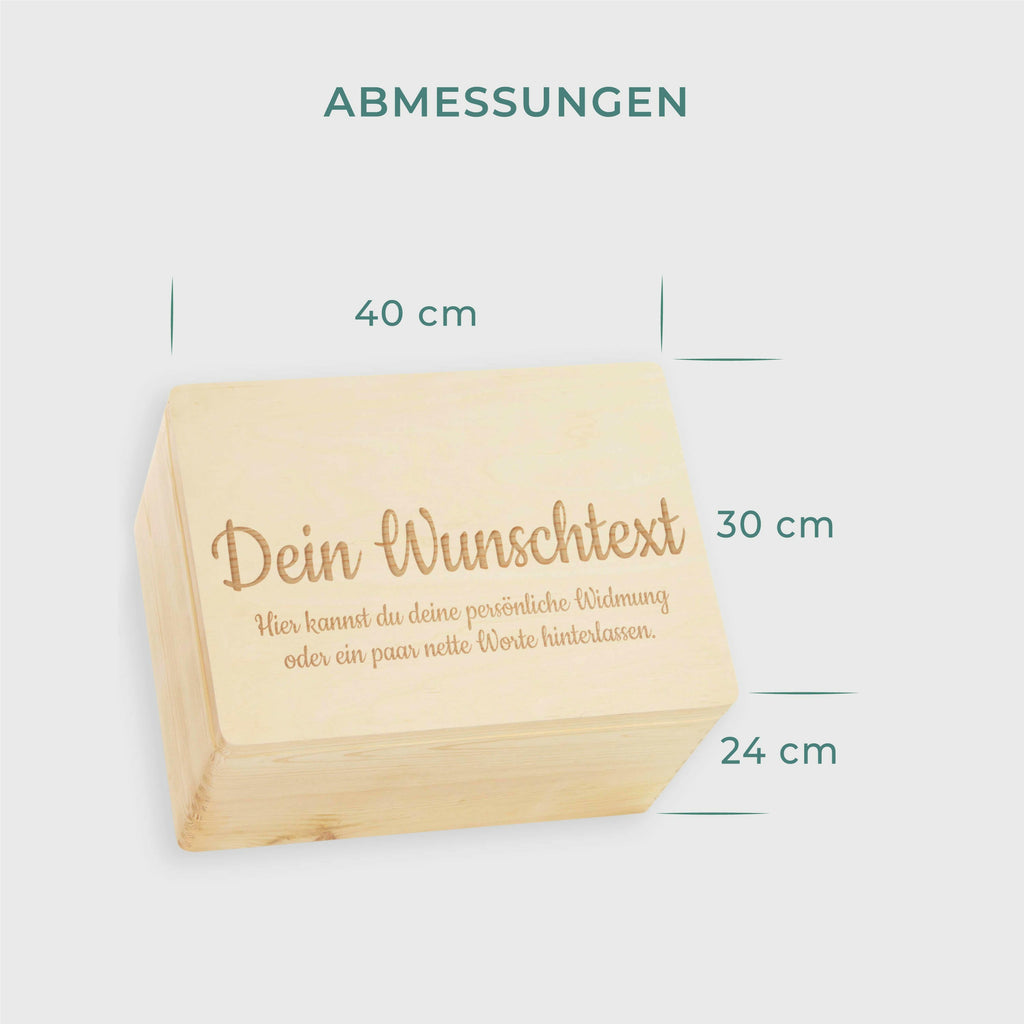 Erinnerungsbox Personalisiert mit Wunschtext Gravur - Geschenkkiste & Holzbox - Natur - Image 9